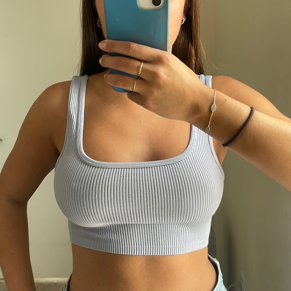 Zara light purple crop top